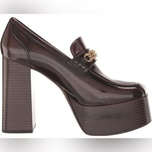 Sam Edelman New York Women's Rowe Court Pump patent leather brown Y2K loafer. 8